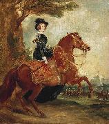 Portrait of Queen Victoria on horseback